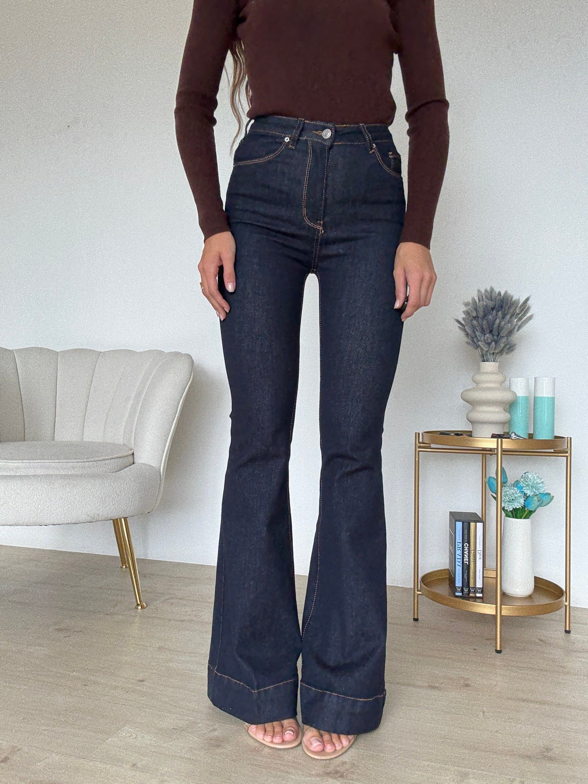 K715-JEANS A ZAMPA NINA