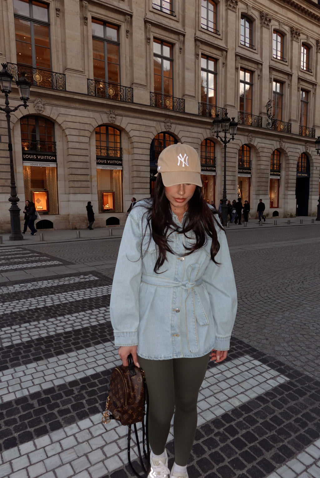 GB073-CAMICIA DENIM+CINTURA