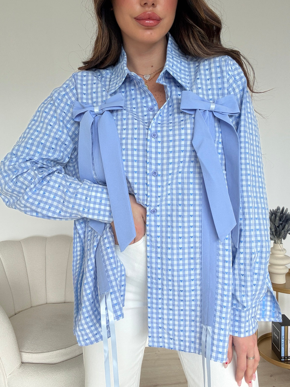 H7757-CAMICIA PAMPHILY PASTELLO