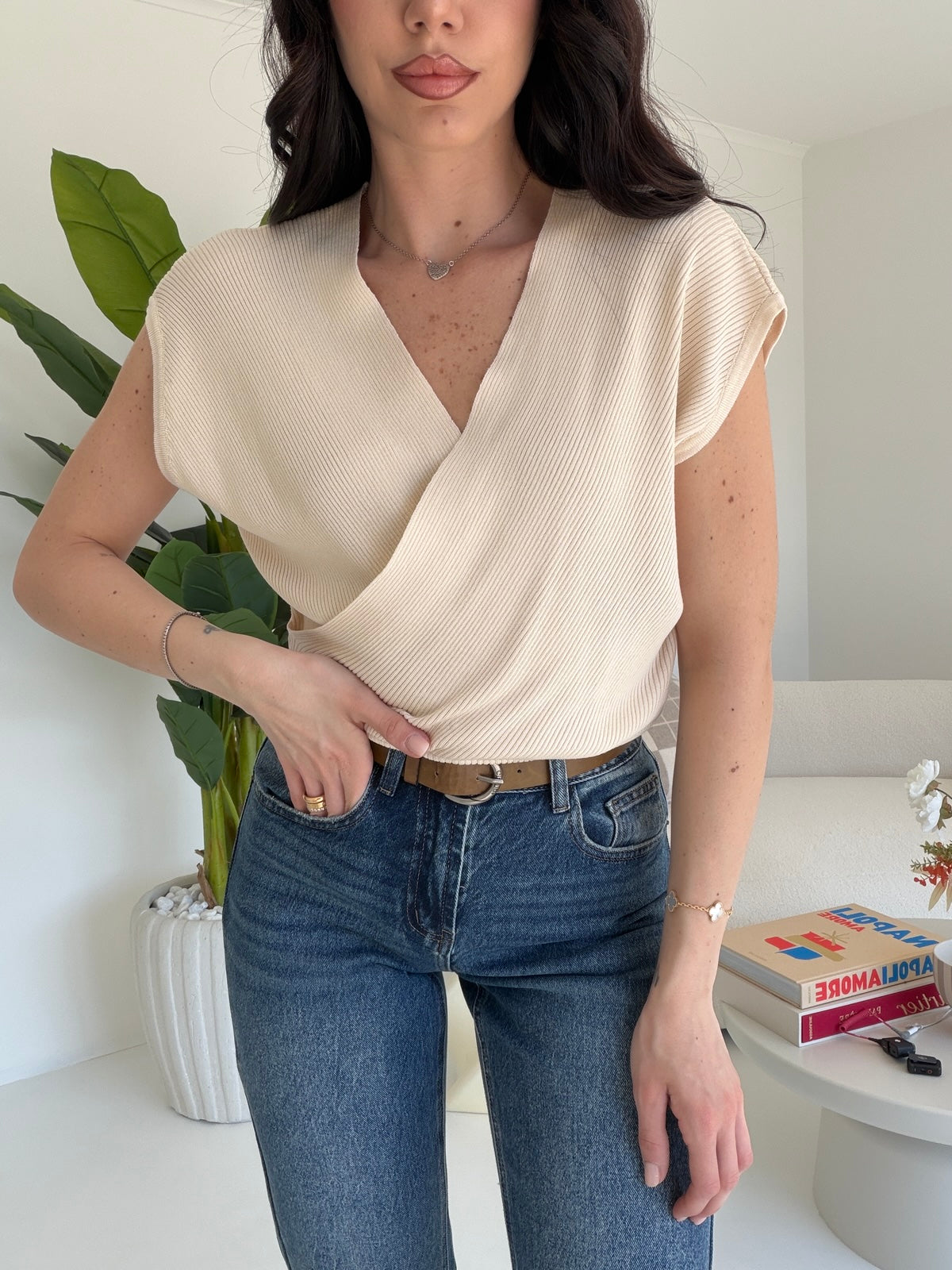 GB66609-MAGLIA CROSS BURRO