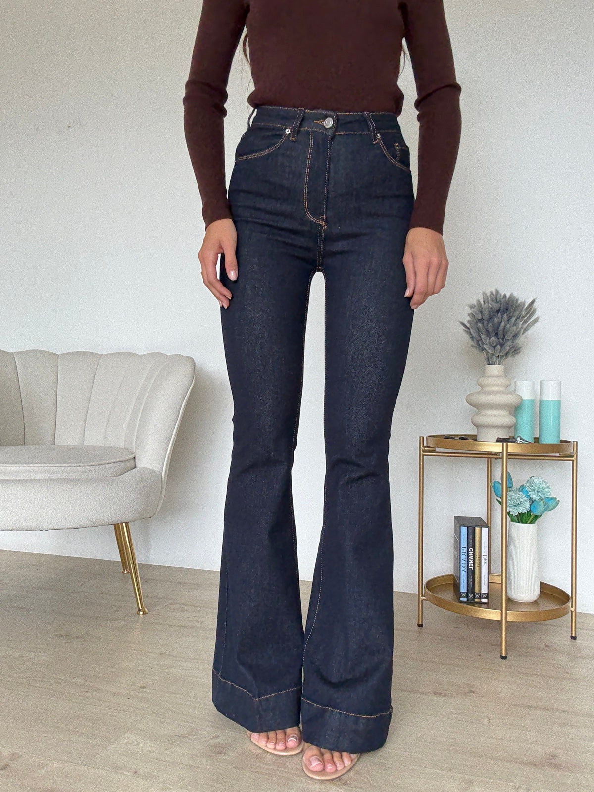 K715-JEANS A ZAMPA NINA