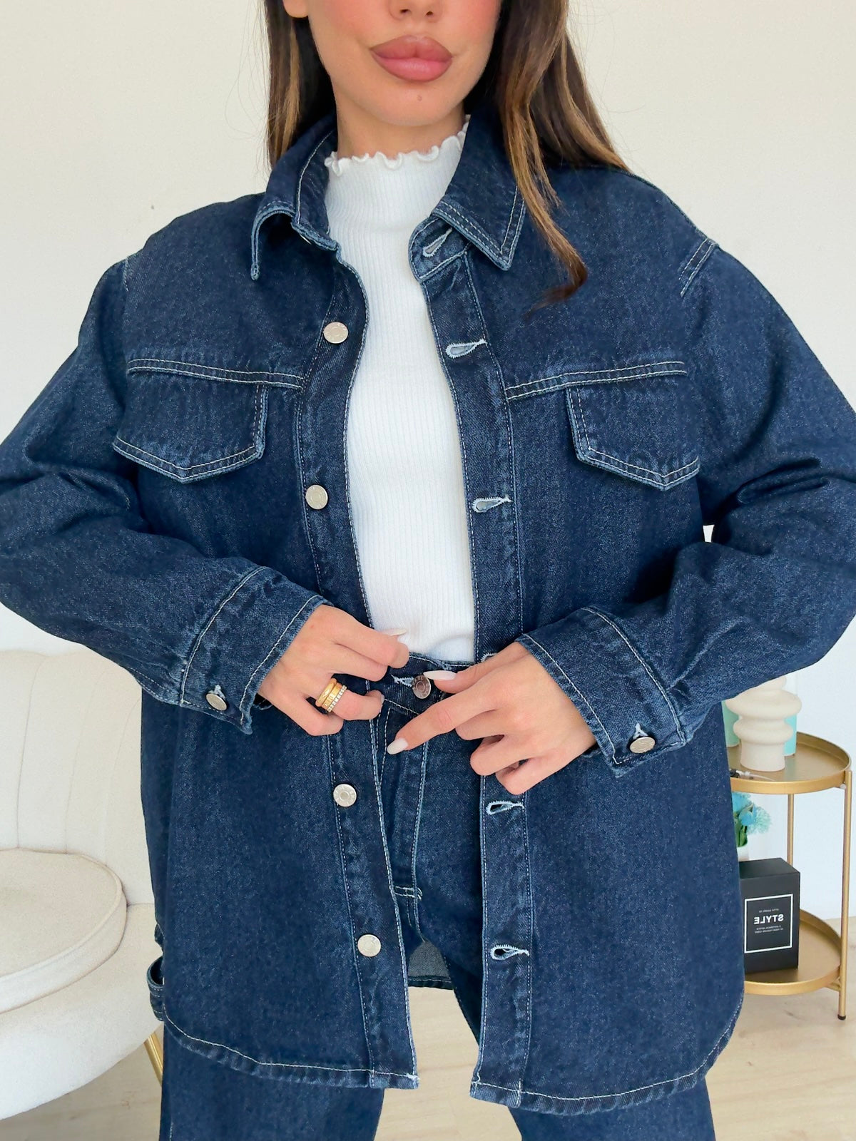 GB010-CAMICIA DENIM ROMINA