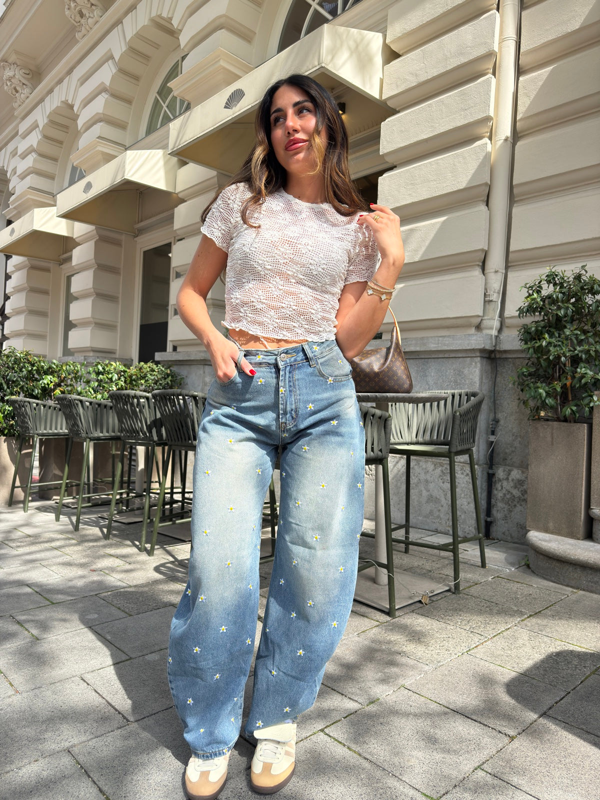 AL2041-JEANS SLOUCHY DAISY