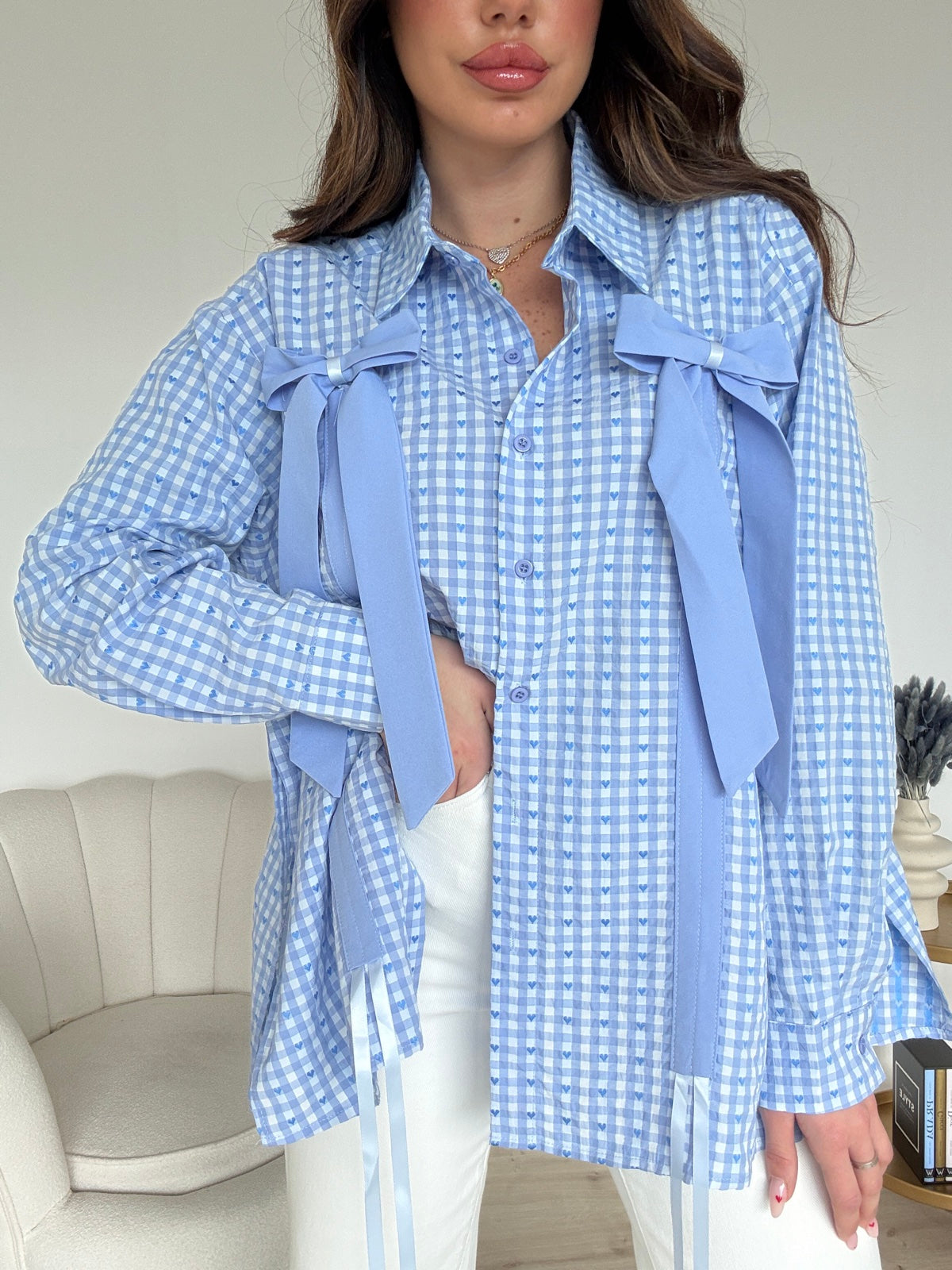 H7757-CAMICIA PAMPHILY PASTELLO