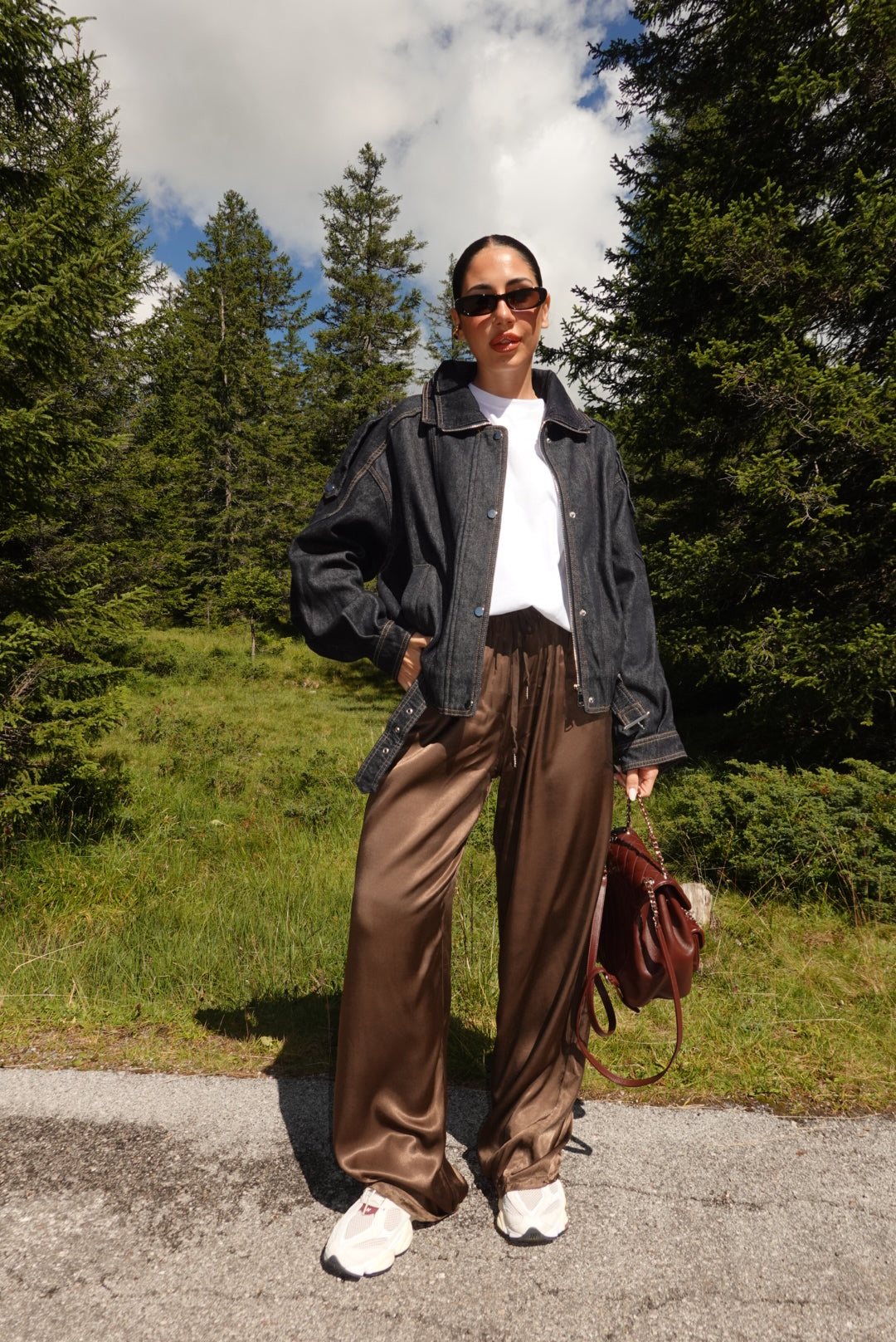 PANTALONE SATIN CHOCO