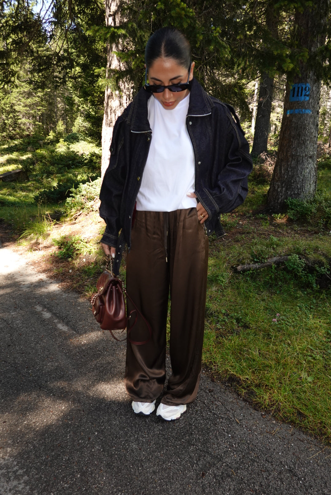 PANTALONE SATIN CHOCO