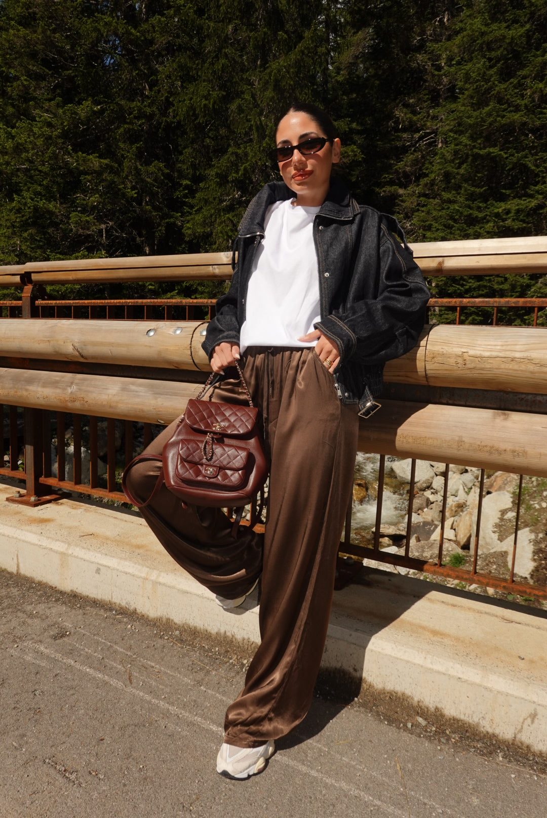 PANTALONE SATIN CHOCO