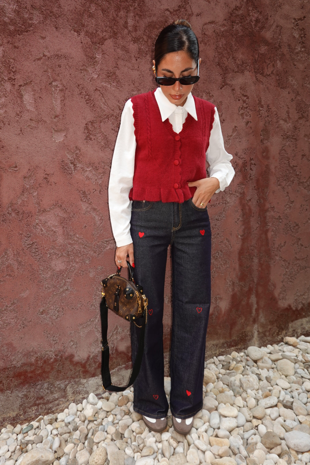 S22071-JEANS GAMBA DRITTA CUORICINI