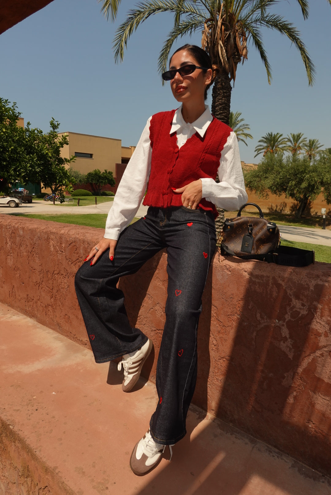 8313-CAMICIA+GILET ARYA BORDEAUX