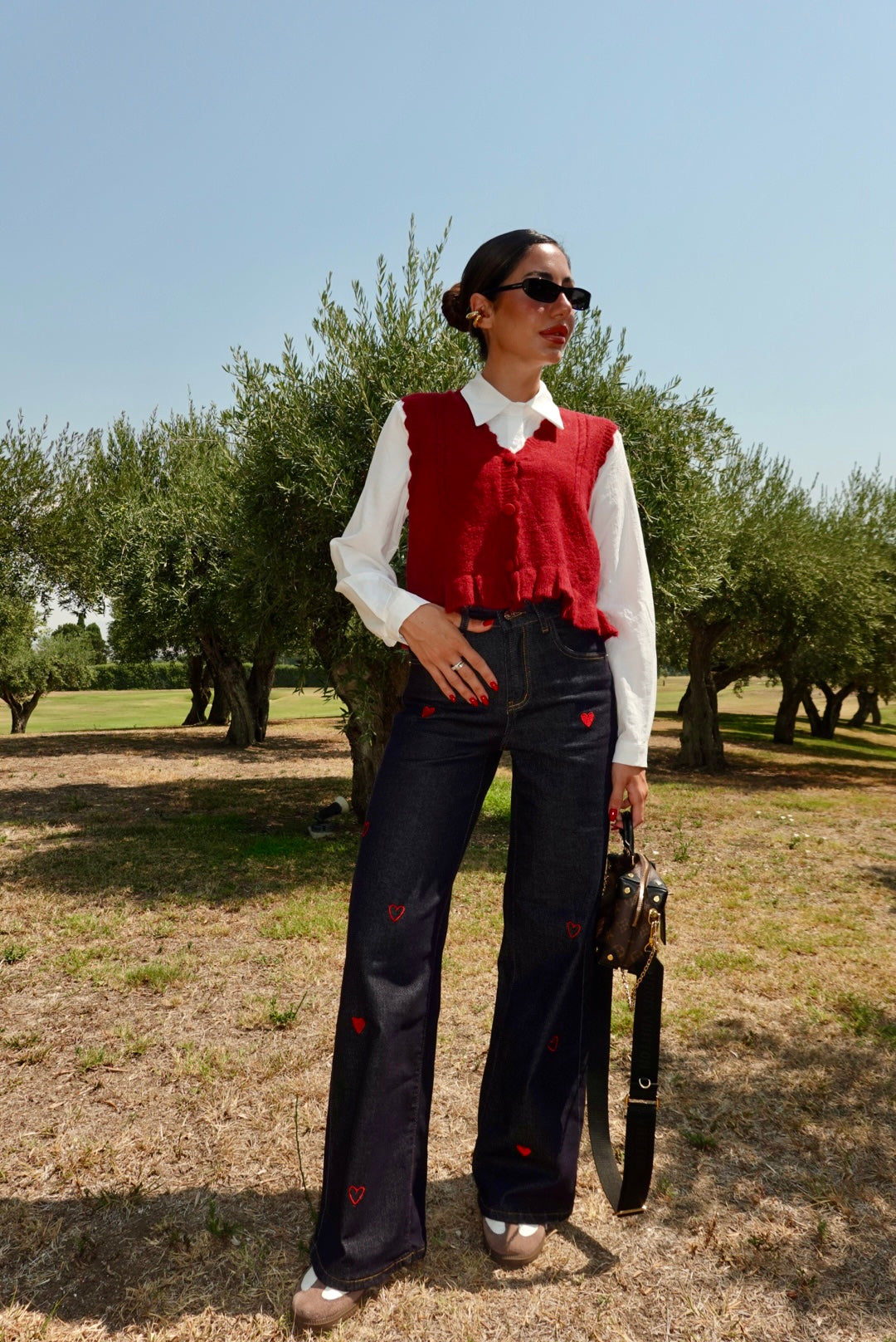 S22071-JEANS GAMBA DRITTA CUORICINI