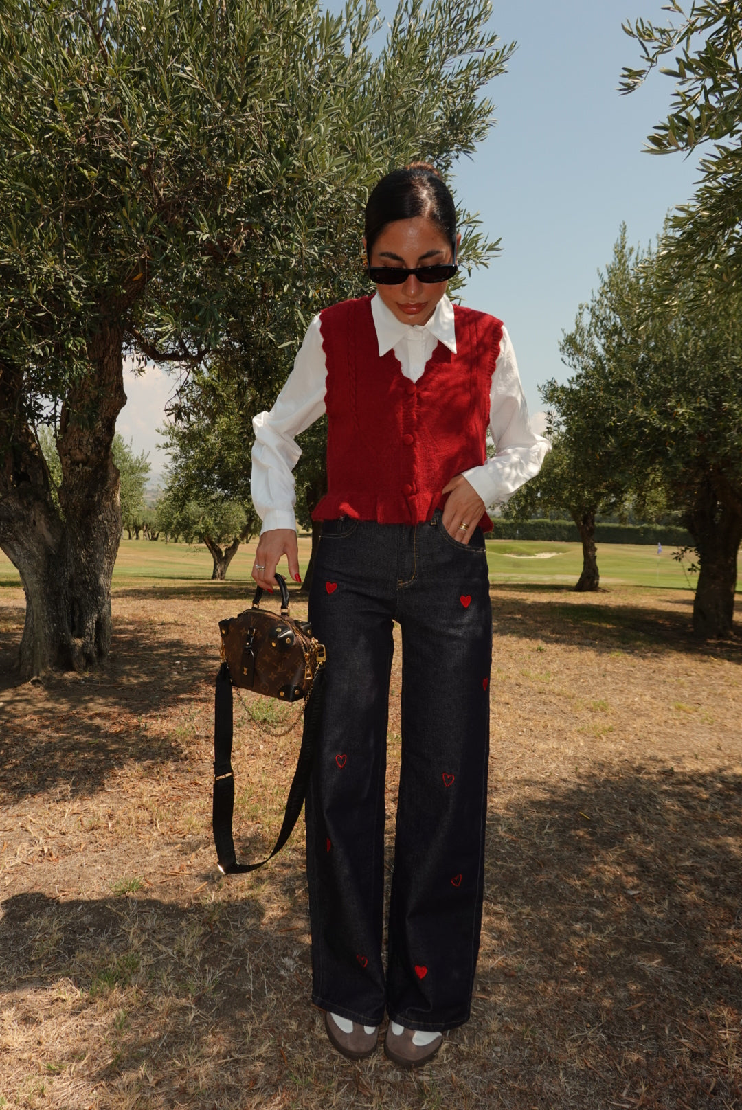 8313-CAMICIA+GILET ARYA BORDEAUX