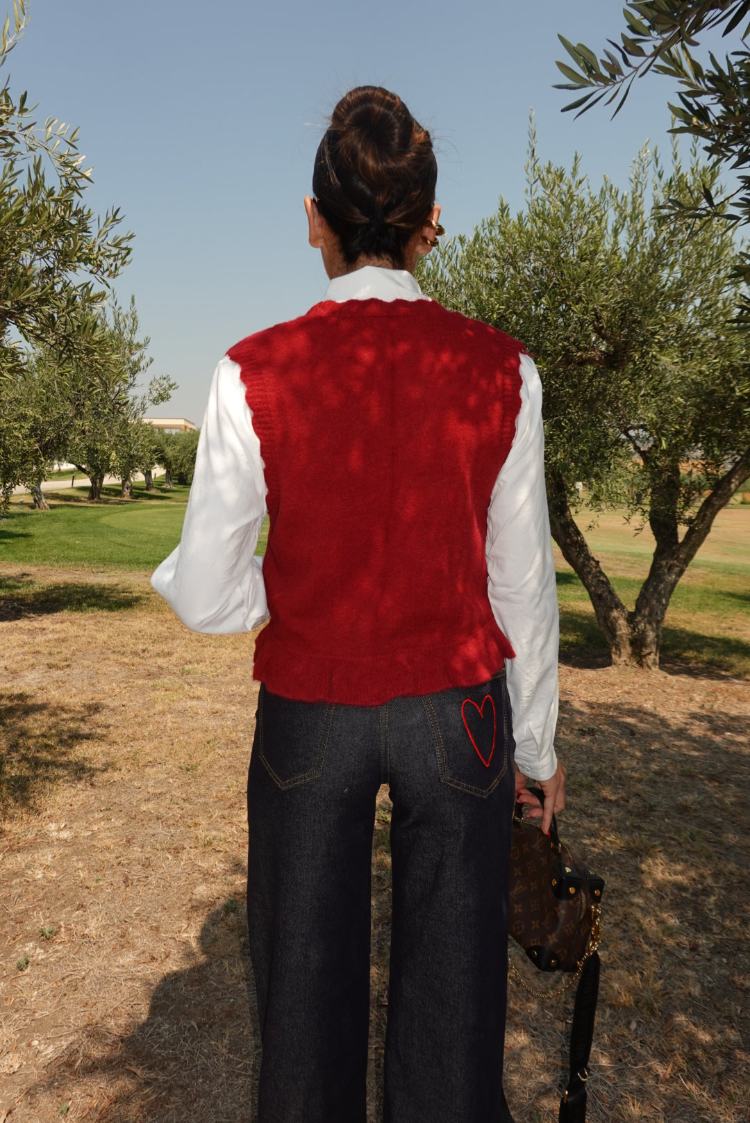 8313-CAMICIA+GILET ARYA BORDEAUX