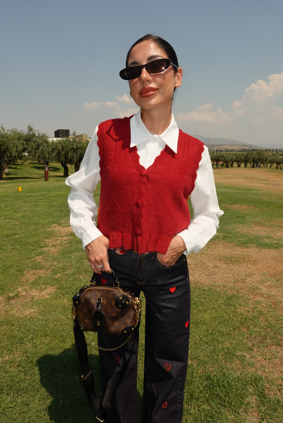 8313-CAMICIA+GILET ARYA BORDEAUX
