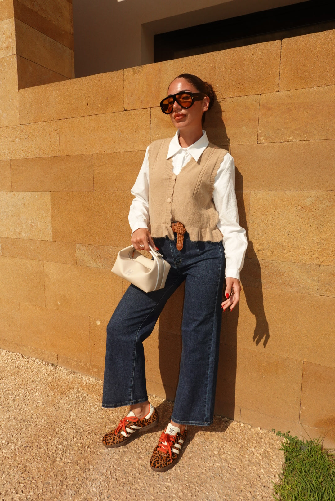 8313-CAMICIA+GILET ARYA BISCOTTO