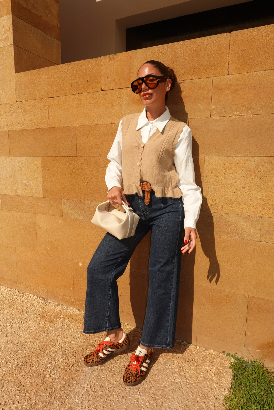 8313-CAMICIA+GILET ARYA BISCOTTO