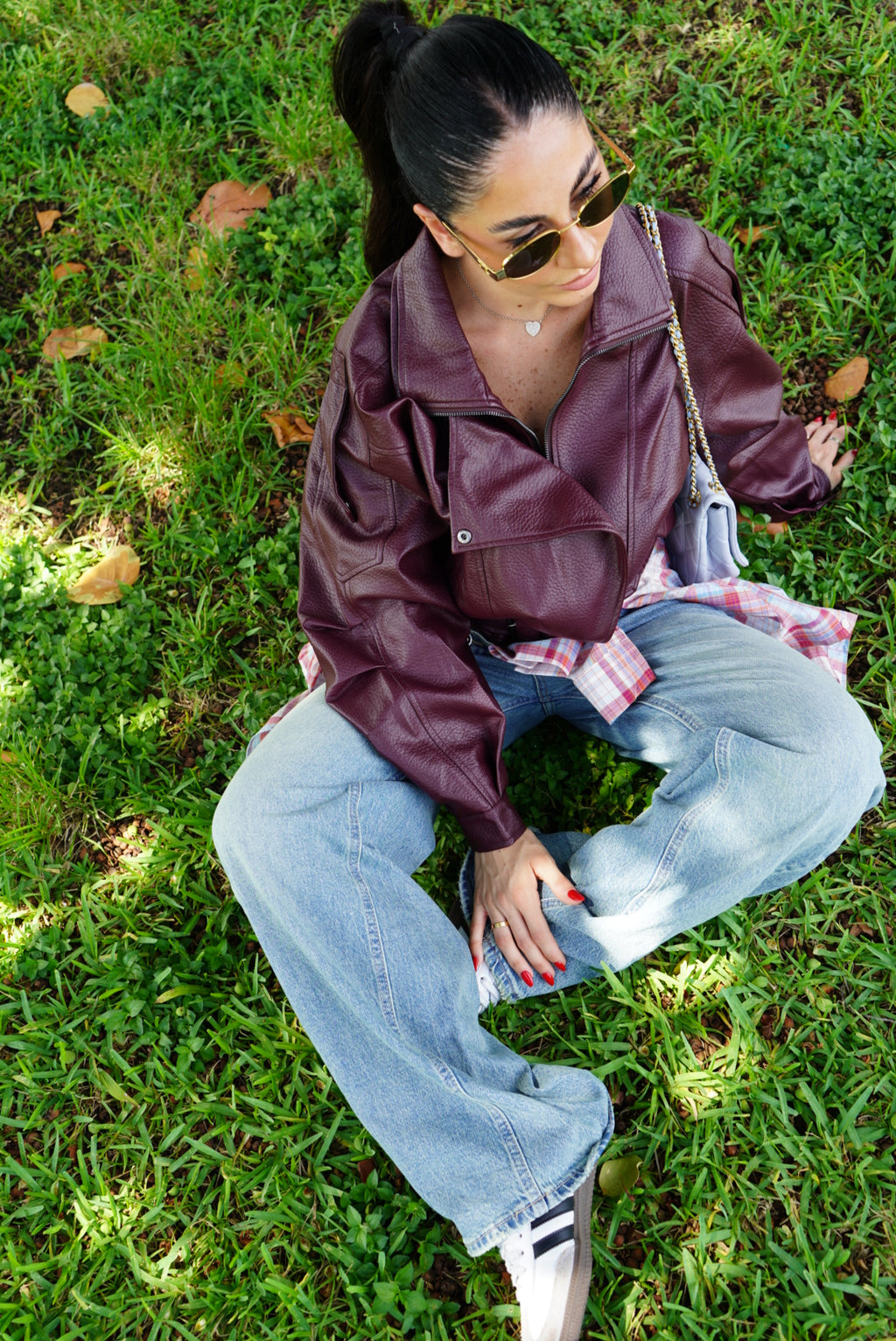 DD73-C-BIKER EVERGREEN BORDEAUX