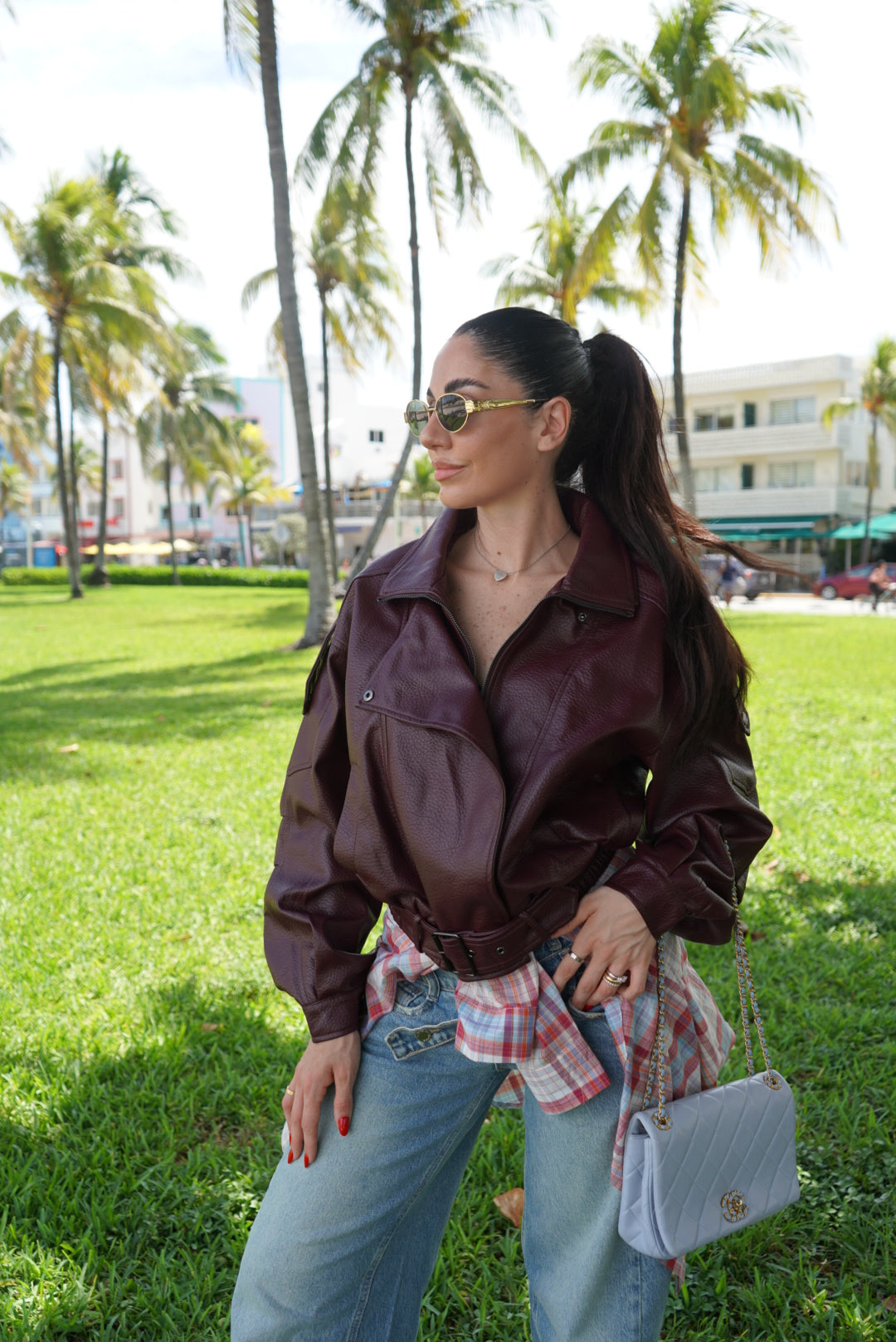 DD73-C-BIKER EVERGREEN BORDEAUX