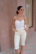 MG-1583-PANTALONE CAPRI MILK