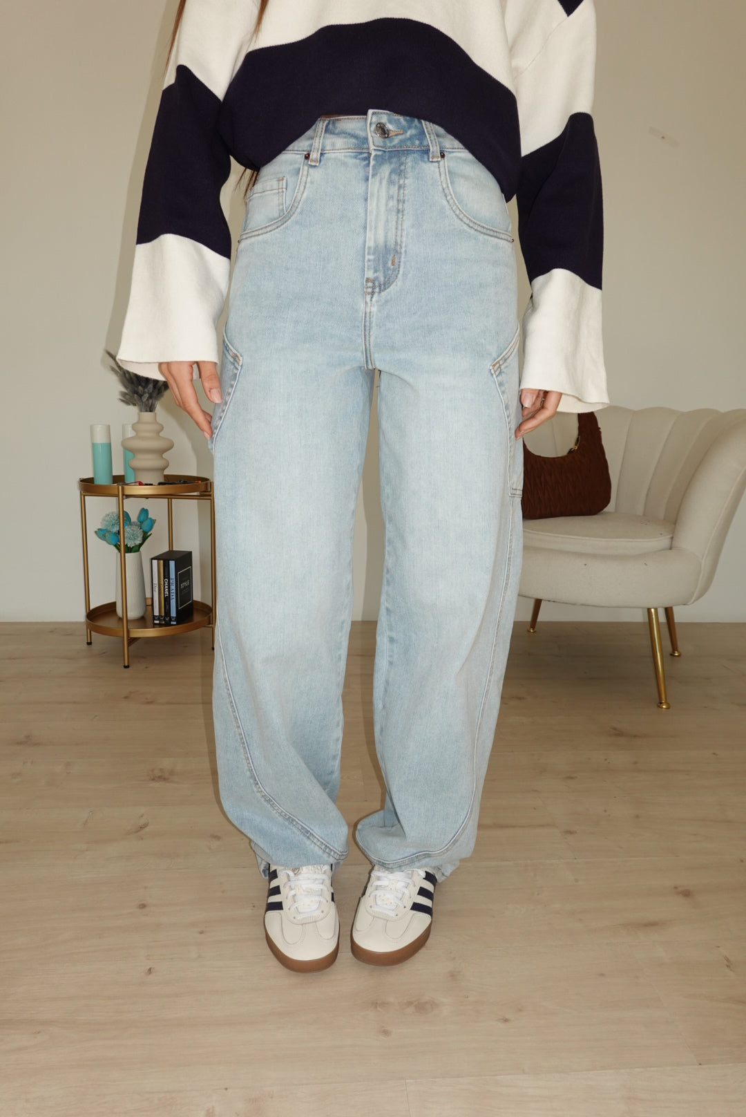 8760-JEANS SLOUCHY SABRI DENIM CHIARO