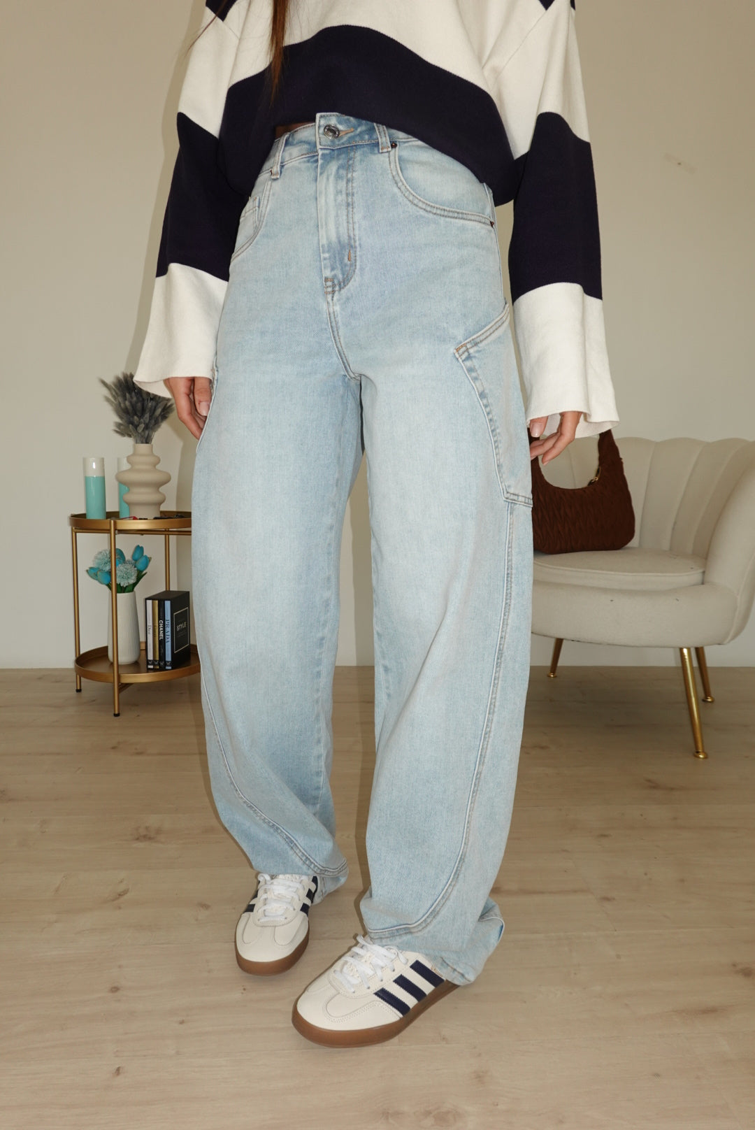 8760-JEANS SLOUCHY SABRI DENIM CHIARO