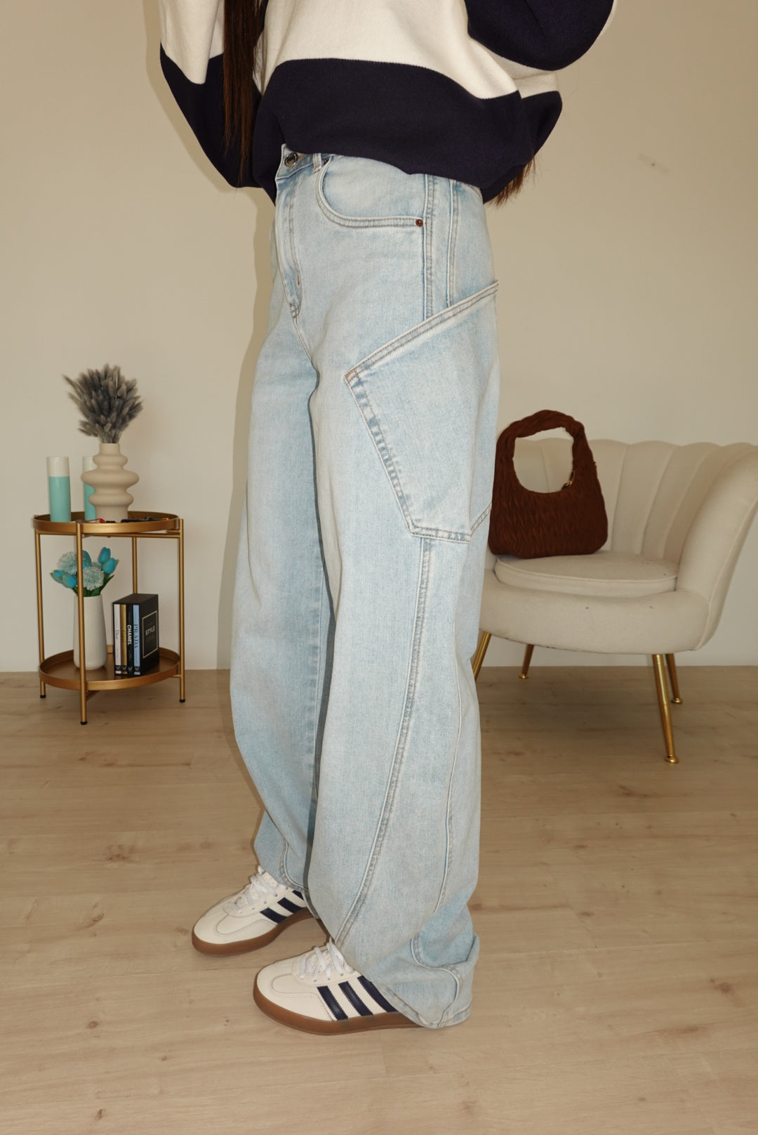 8760-JEANS SLOUCHY SABRI DENIM CHIARO