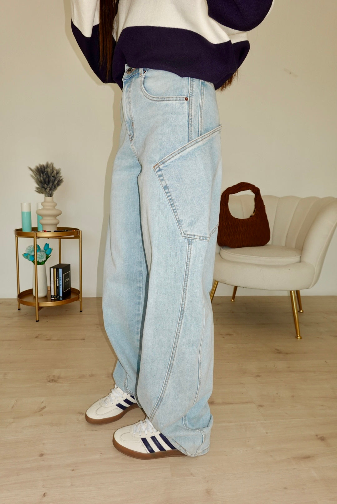 8760-JEANS SLOUCHY SABRI DENIM CHIARO