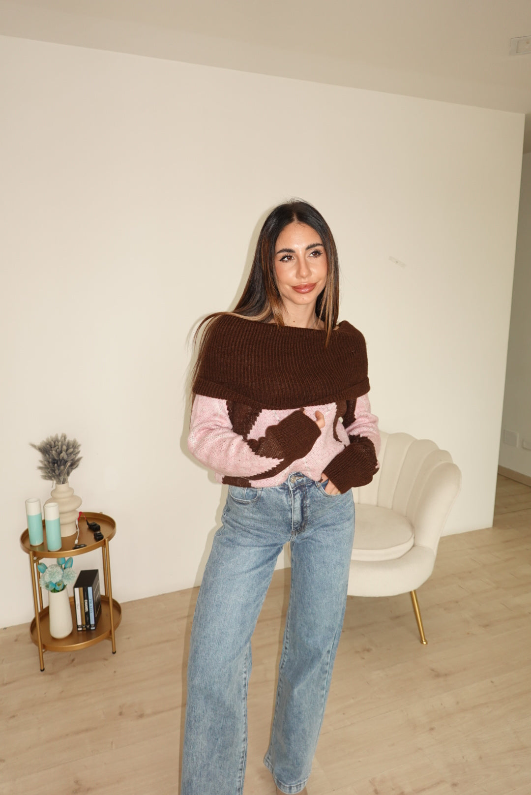 Y5235-JEANS GAMBA DRITTA DAVINA