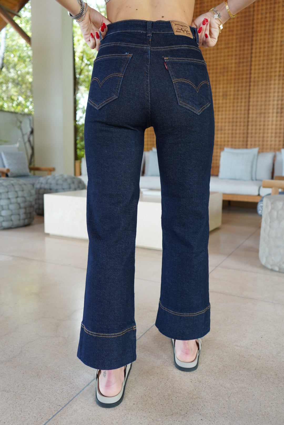 Y16039-T-JEANS PALAZZO CROP LAVAGGIO ZERO