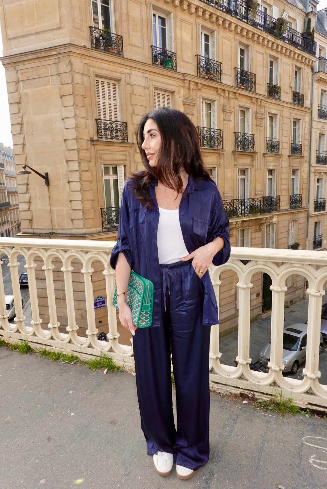 PANTALONE SATIN NAVY