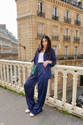 PANTALONE SATIN NAVY