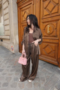 PANTALONE SATIN CHOCO