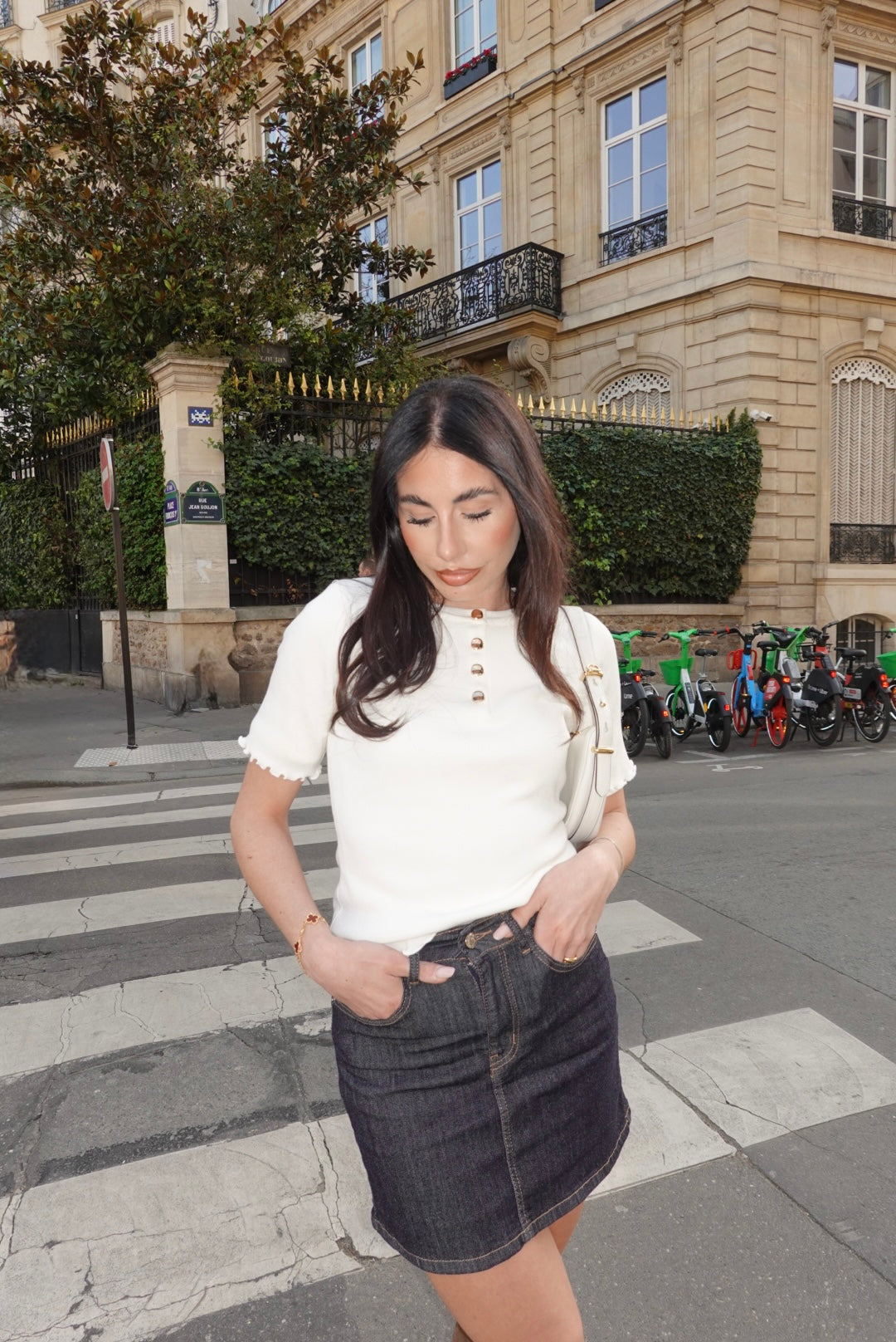 BJG-F32525-MINI GONNA IN DENIM