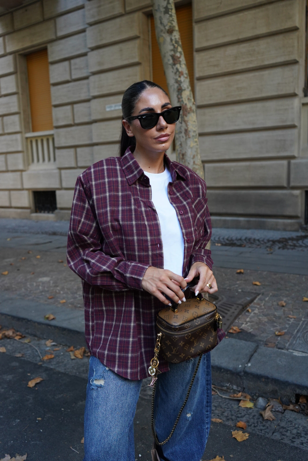 19579-CAMICIA TARTAN WINE