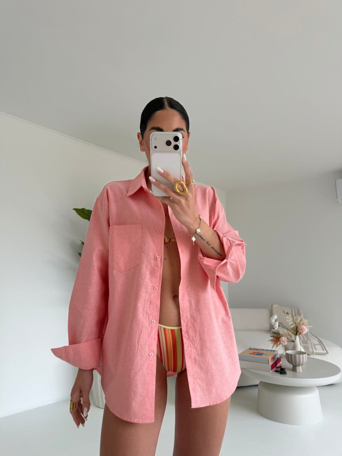 17117-CAMICIA WEEKLY PEACH