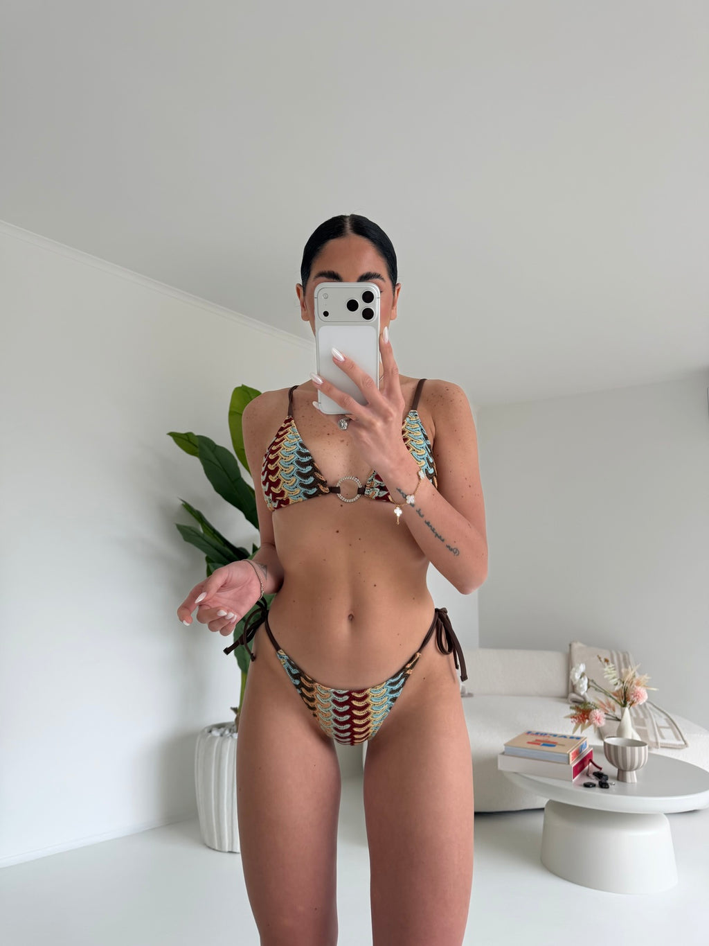 MP1211-SET BIKINI+PANTALONE BAHAMAS CHOCO
