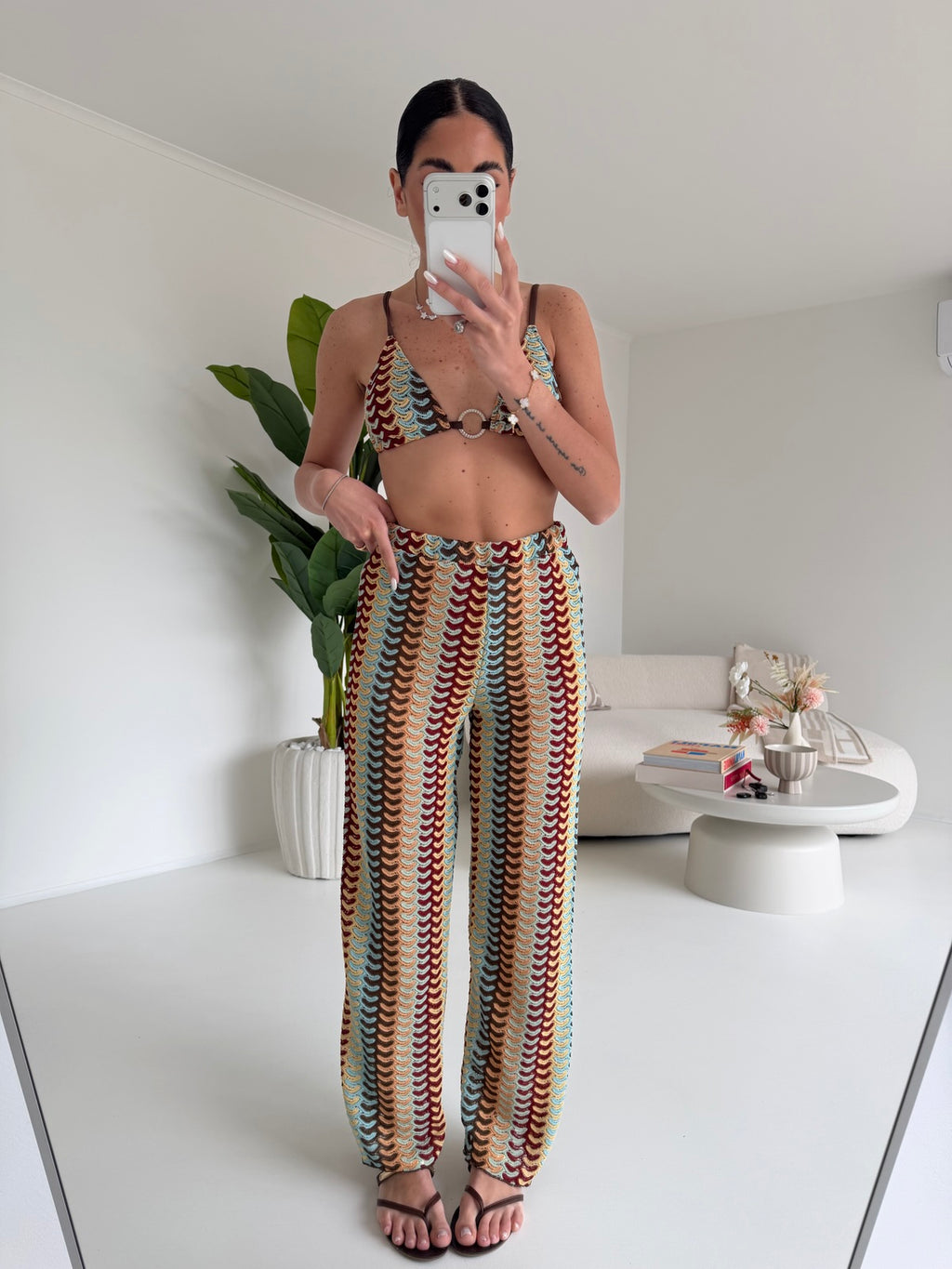 MP1211-SET BIKINI+PANTALONE BAHAMAS CHOCO