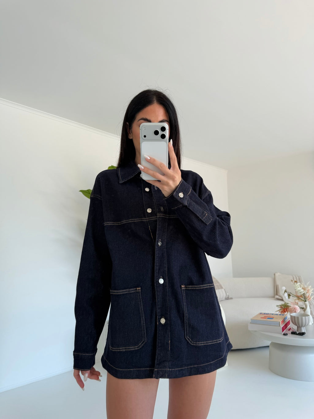 BIG-F-32327-MAXI CAMICIA DENIM