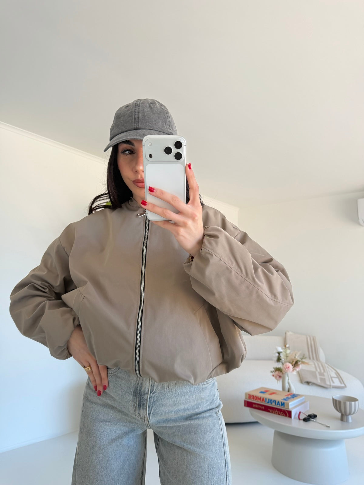 BOMBER TECNO TAUPE
