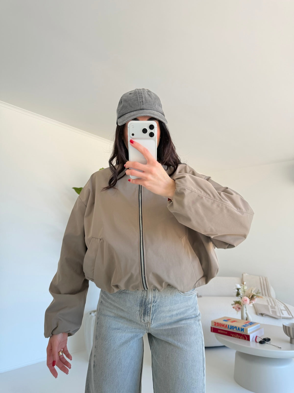 BOMBER TECNO TAUPE