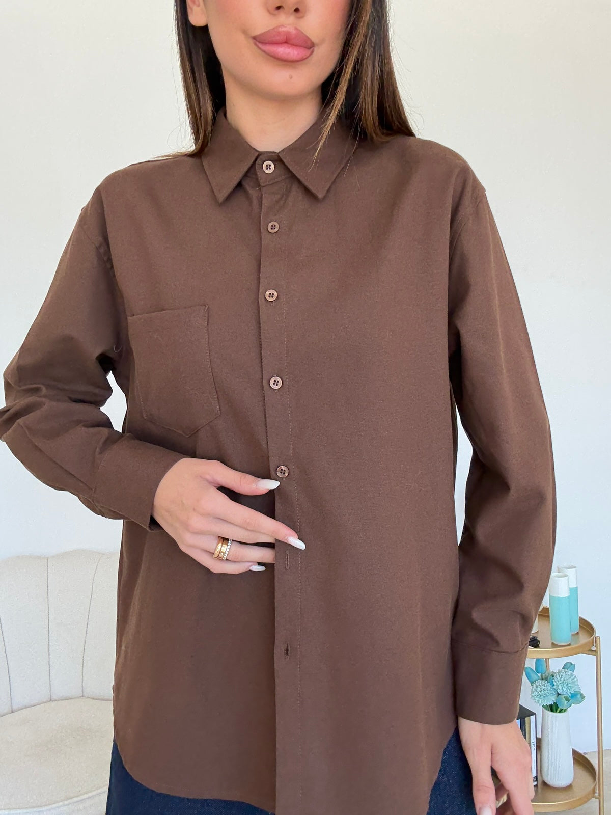 17117-CAMICIA WEEKLY CHOCO