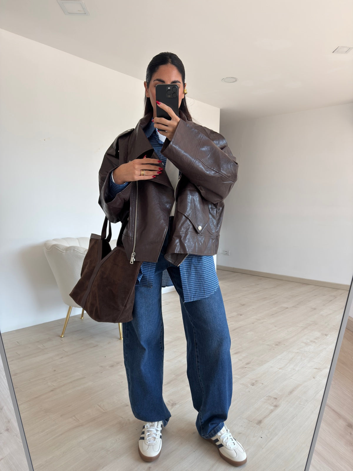 PU8020-1-BIKER ECOPELLE CHOCO