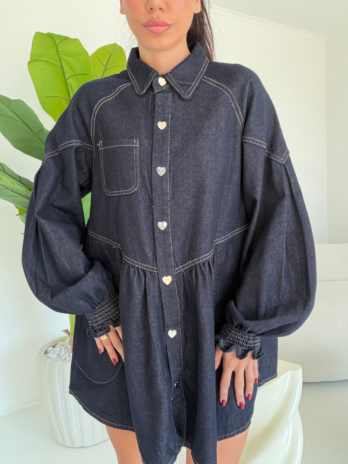 2749-MINI ABITO BLU DENIM