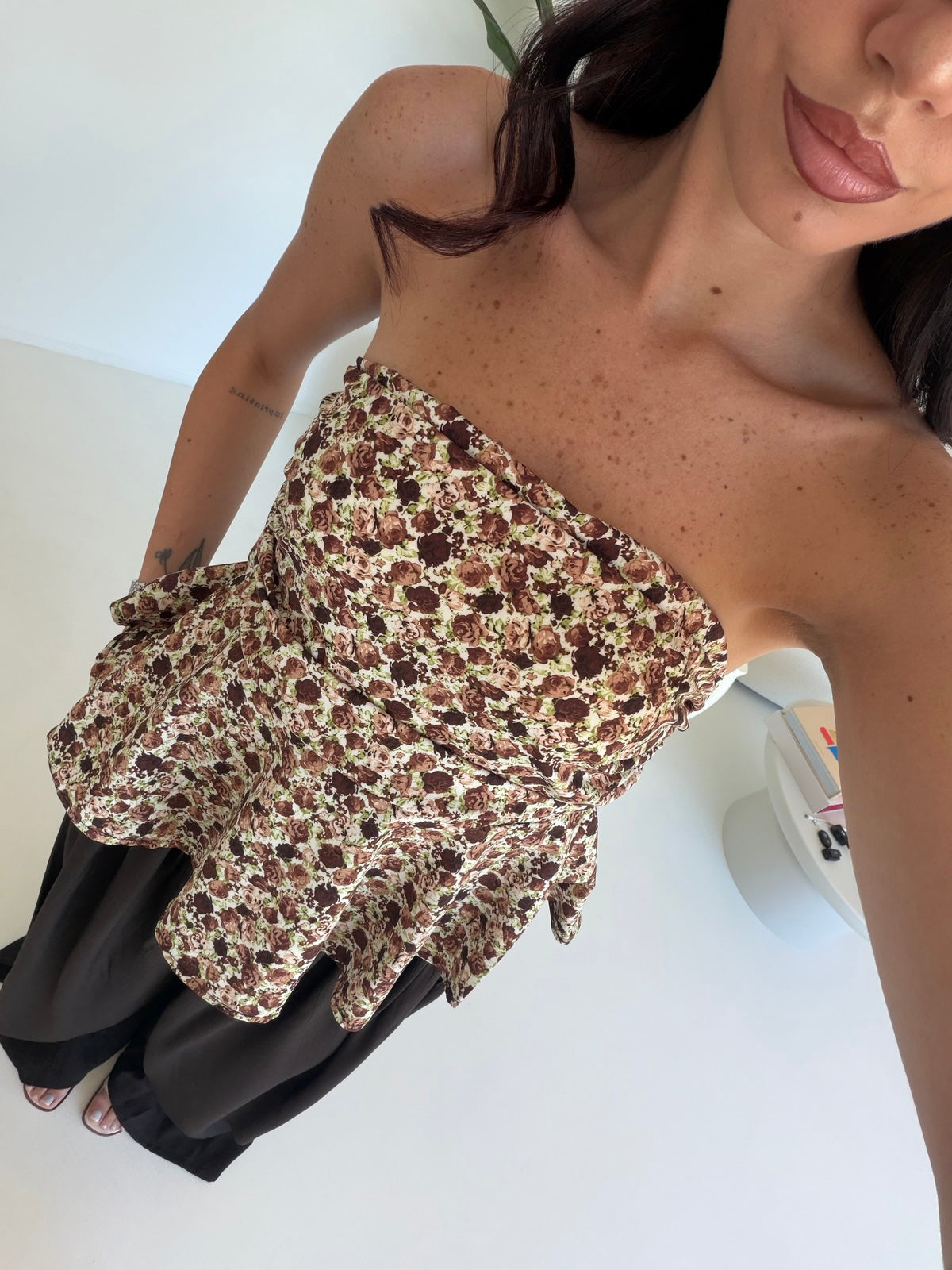 TOP BALZA FLOWER BROWNIE