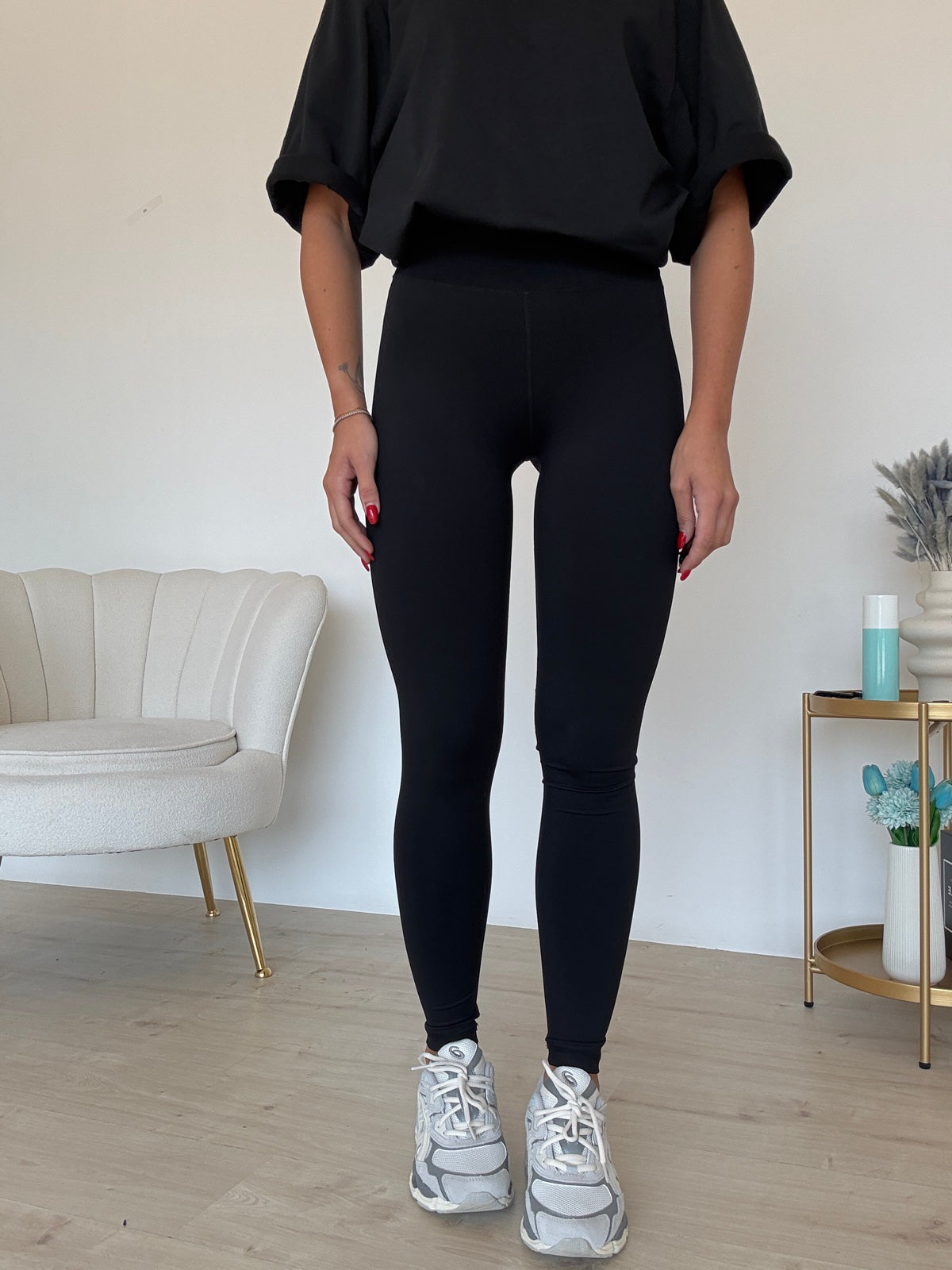 SHR603-1-LEGGINS MODELLANTE NERO