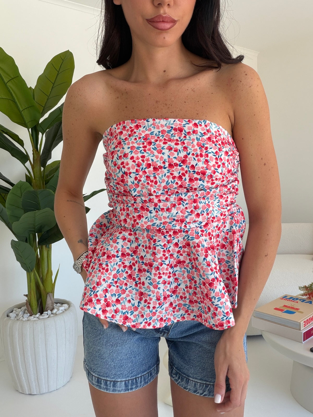 TOP BALZA FLOWER PINK