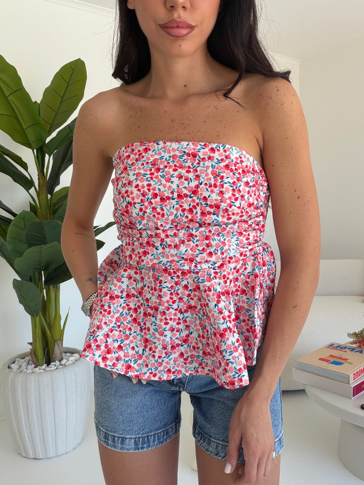 TOP BALZA FLOWER PINK