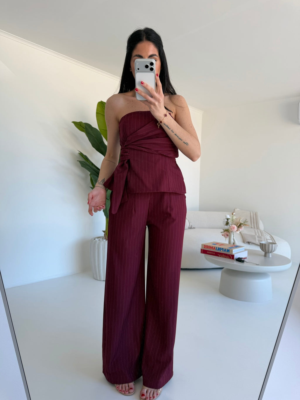 6968-COORDINATO PALOMA BORDEAUX