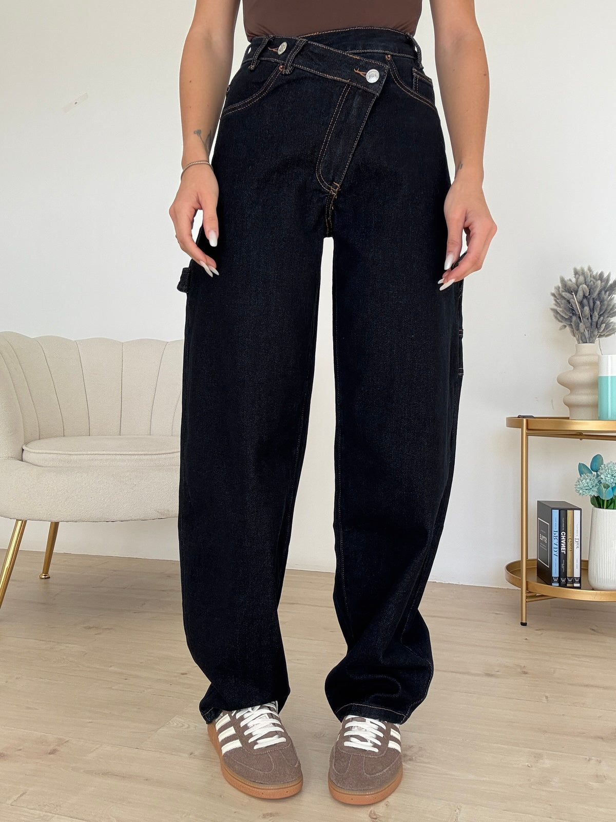 8794-JEANS SLOUCHY SOTTOSOPRA BLU DENIM