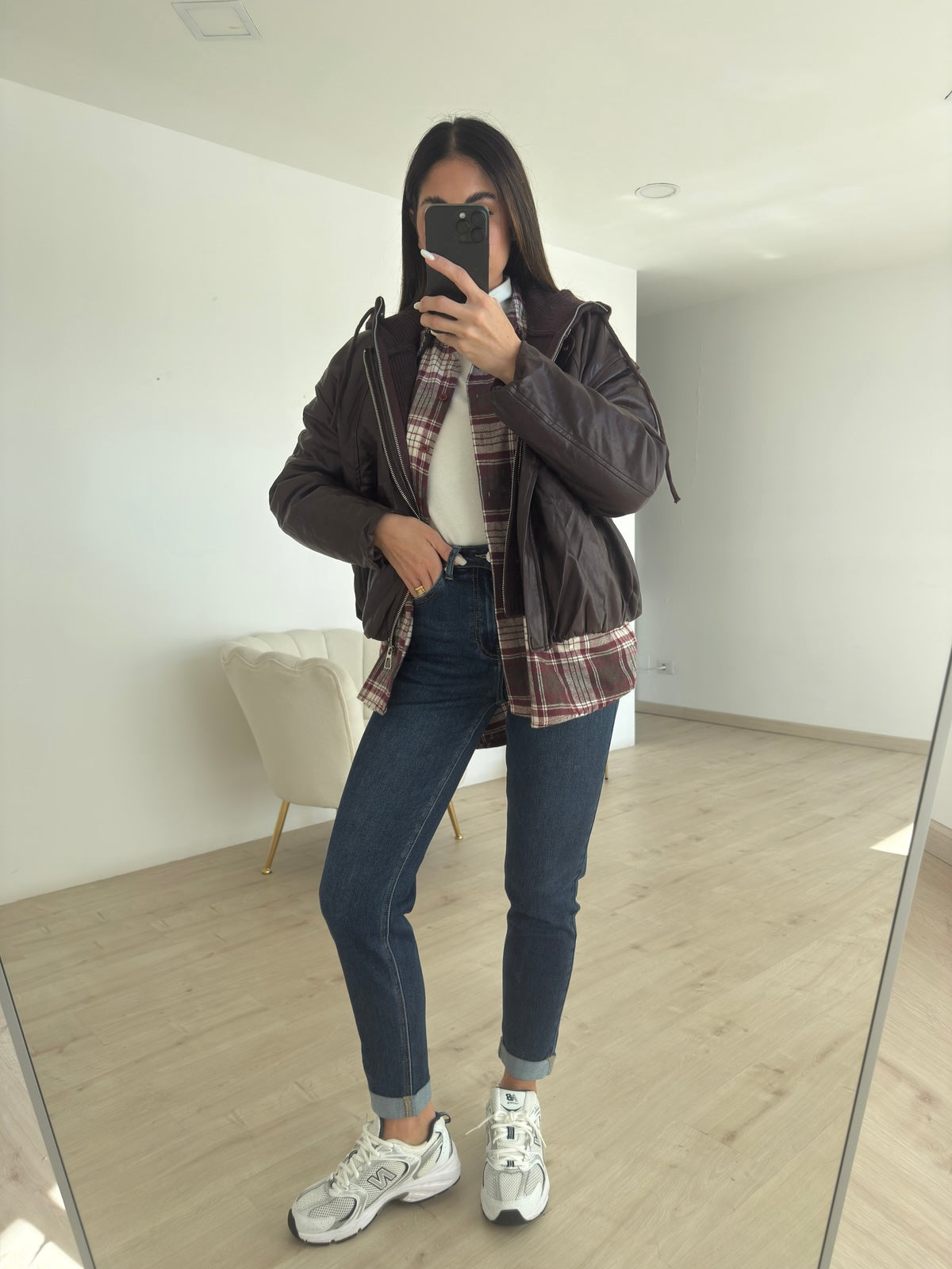 10173-BIKER ECOPELLE BORDEAUX CON CAPPUCCIO
