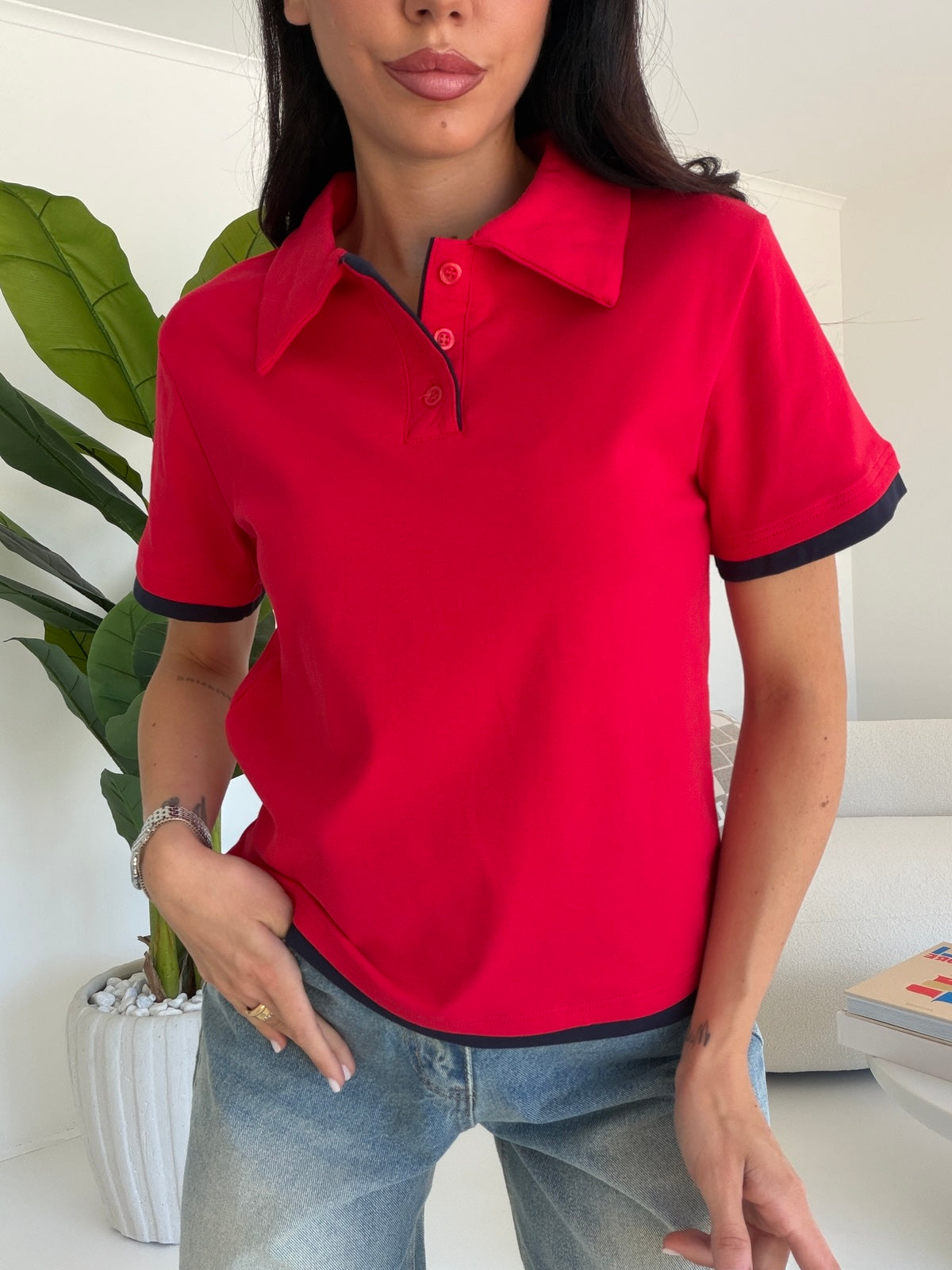 POLO OXFROD CHERRY